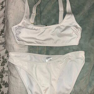 White Target Bikini Set